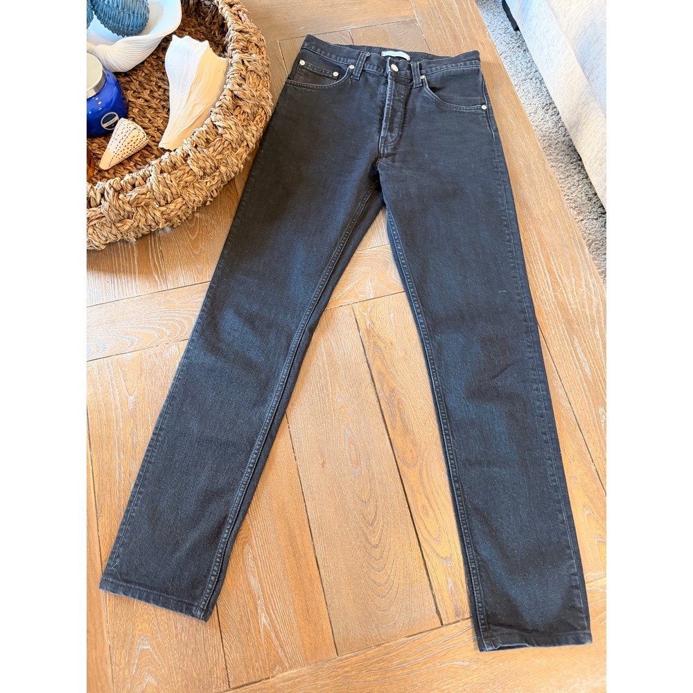 Helmut Lang Straight Leg Jeans Woman 27 Man 30 In Black